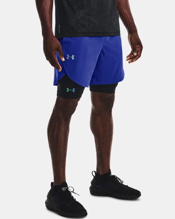 Men's UA Stretch Woven Shorts, Blue, pdpMainDesktop image number 1